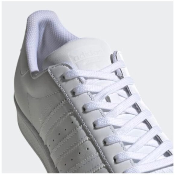 Adidas Superstar White Leather Unixes Sneaker Unixes Size 6.5 Women's 8 - Picture 8 of 15